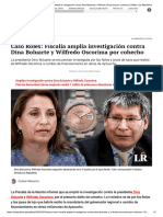 Caso Rolex - Fiscalía Amplía Investigación Contra Dina Boluarte y Wilfredo Oscorima Por Cohecho - Política - La República