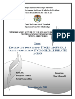 É Tude D9Une Tour en R+14 Étages +2 Sous-Sol À Usage D9Habitation Et Commerciale Implatée À Oran