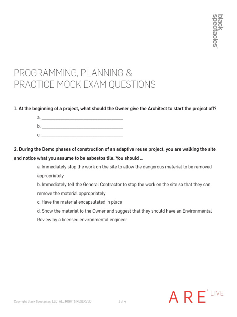 Programming Planning and Practice Mock Exam | PDF