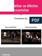 How to deliver an effective presentation (Jessica)