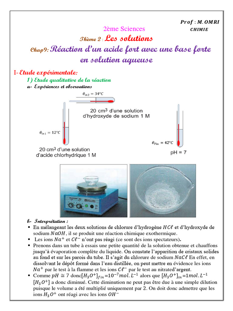 Dosage acide fort par base forte | PDF | Ph | Hydroxyde de sodium