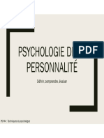 CM1 Psycho de La Personnalité