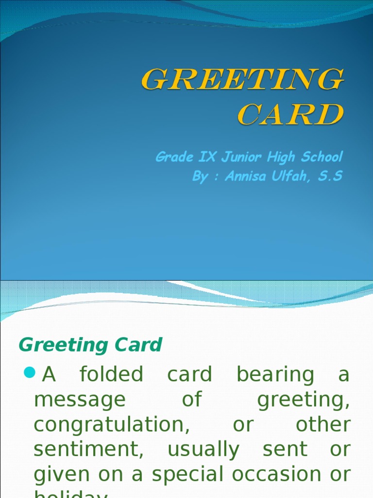 Greeting Card | PDF