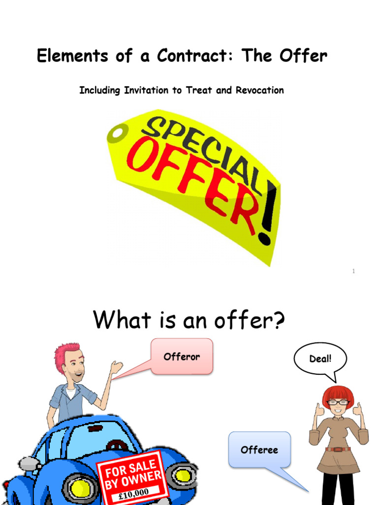 Understanding Contractual Offers | PDF | Offer And Acceptance | Legal ...