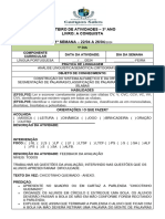 Diretrizes 3º Ano - Semana 11 - 1º Semestre 2024 LP - A Conquista