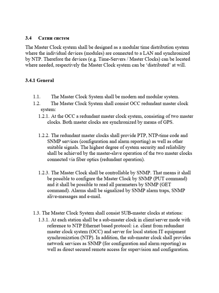 Modular Master Clock System Overview | PDF | Ip Address | Port ...