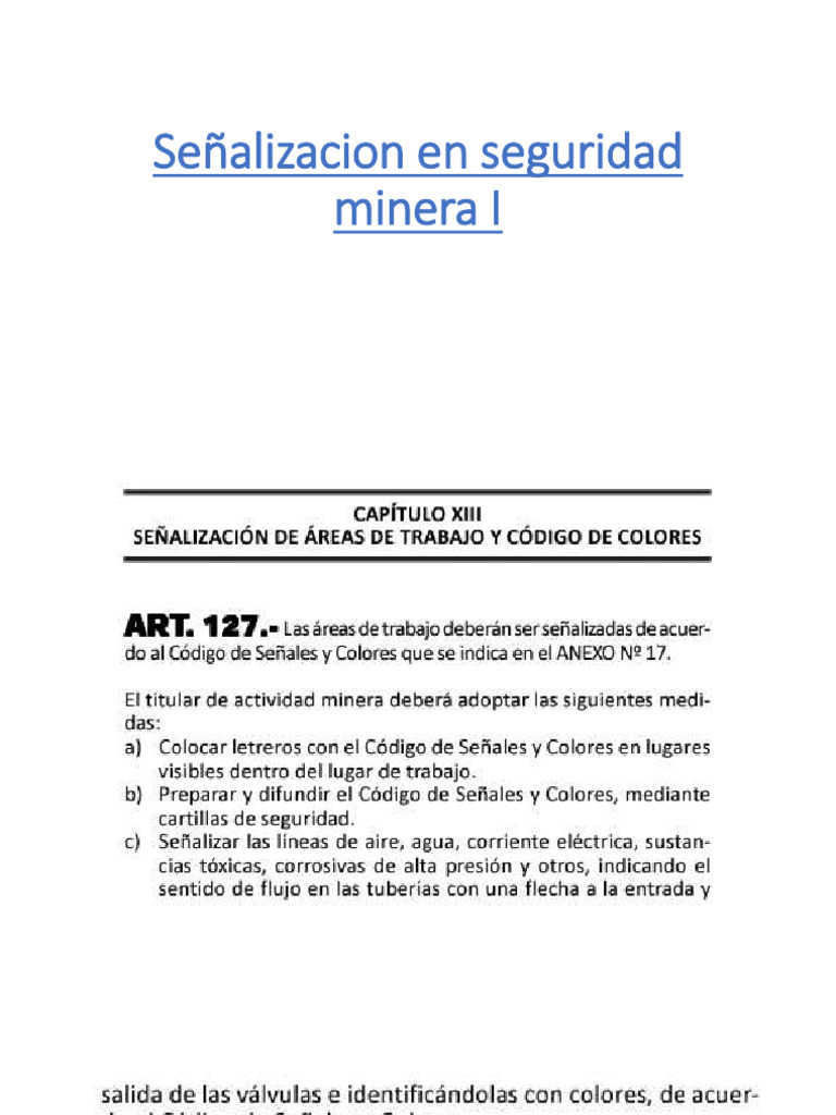 Señalización de Seguridad Minera | PDF