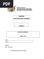 Grade 9 Natural Sciences Exam March 2024 | PDF | Muscle | Foods