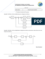 Sistemas de Controle - Diagrama de Blocos