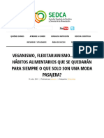 Veganismo, Flexitarianismo ¿Nuevos Hábitos Alimentarios Que Se Quedarán para Siempre O Que Solo Son Una Moda Pasajera?