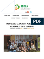 Mejorando La Salud de Poblaciones Vulnerables en El Salvador. Sociedad Española de Dietética y Ciencias de La Alimentación (S.E.D.C.A.)