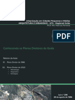 Urbanização Em Cidades Pequenas e Médias ARQUITETURA E URBANISMO - UFG - Regional Goiás Prof. Me. Marcos Ferreira