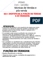 Aplicar Técnicas de Vendas e Pós-Venda: Ipemo Cv3 - Gestão