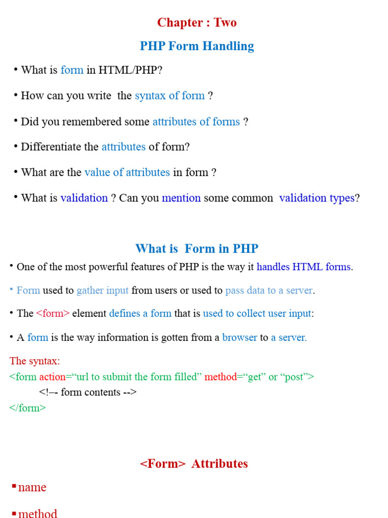PHP Form Handling and Validation Guide | PDF | Software | Internet