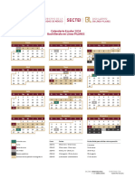 Calendario Escolar 2024 Bachillerato en Línea PILARES: Enero Febrero Marzo