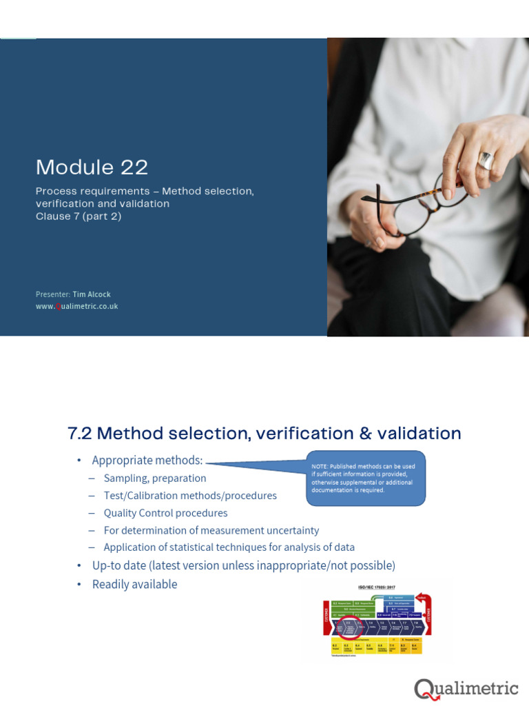 Process Requirements - Method Selection, Verification and Validation ...
