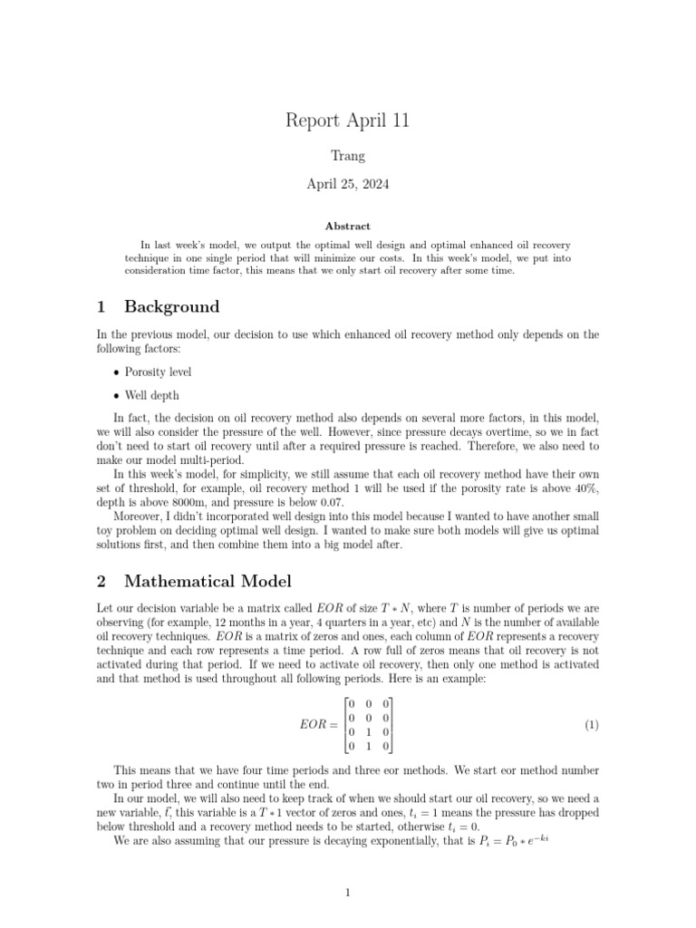 Optimal Oil Recovery Strategy | PDF | Enhanced Oil Recovery | Petroleum ...