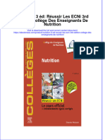 Nutrition 3 Ed Reussir Les Ecni 3Rd Edition College Des Enseignants De Nutrition download 2024 full chapter