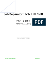 Job Separator IV N - NII - NIII Parts Manual