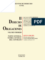 Derecho de Obligaciones. Tomo II Volumen Primero