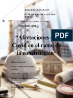 Afectaciones Del Covid en El Ramo de La Construcción