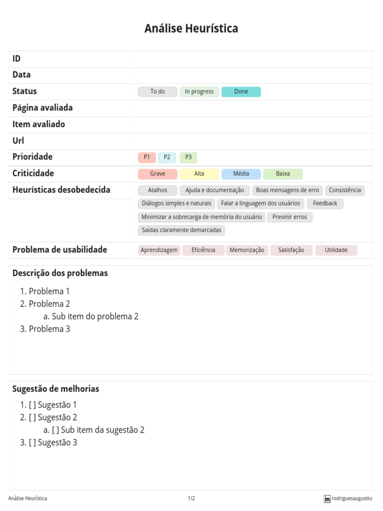 Análise Heurística de Usabilidade | PDF | Usabilidade | Informática