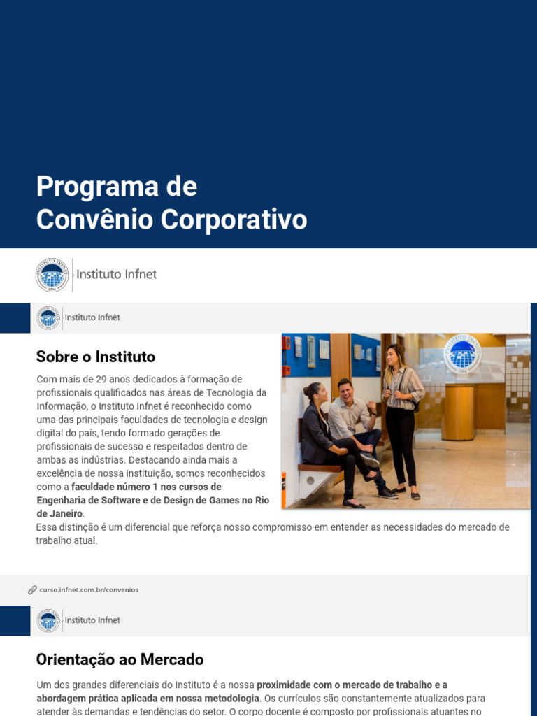 Convênio Corporativo do Instituto Infnet | PDF