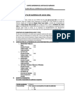 ACTA DE AUDIENCIA DE CONTINUACIÓN DE JUICIO ORAL