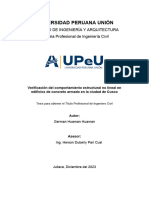 Universidad Peruana Unión: Facultad de Ingeniería Y Arquitectura Escuela Profesional de Ingeniería Civil