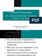 L20 Selection Statements 4 Translation Between if and Switch