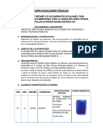 Especificacion Tecnica - Didones de Combustible