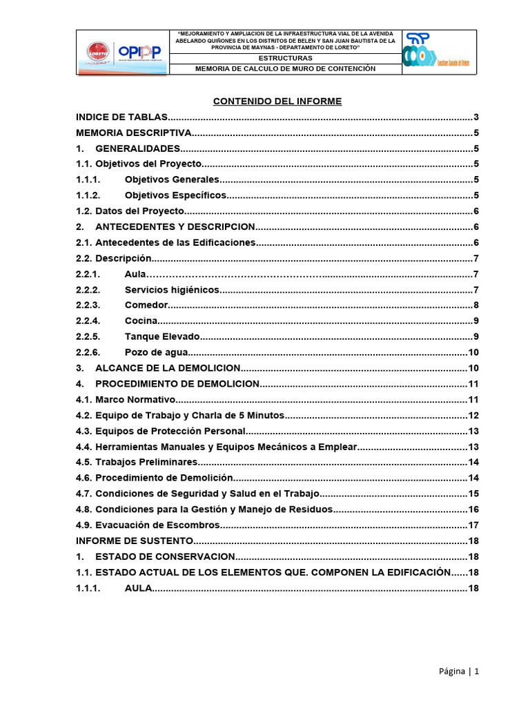 Formato de Informes | PDF | Residuos | Demolición