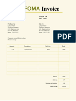 Basic Invoice With Sales Tax