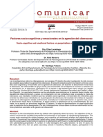 Factores Socio Cognitivos y Emocionales