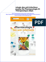 Pharmacologie Des Anti Infectieux Societe Francaise de Pharmacologie Et de Therapeutique SFPT Download 2024 Full Chapter