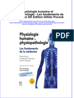 Physiologie Humaine Et Physiopathologie Les Fondements de La Medecine 5Th Edition Gillian Pocock Download 2024 Full Chapter