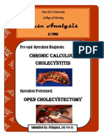 Case Analysis: Chronic Calculous Cholecystitis