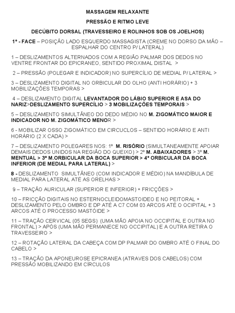 Guia de Massagem Relaxante | PDF | Pé | Sistema Locomotor