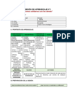 SESIÓN DE APRENDIZAJE 2° UNIDAD ADEDCUADAS