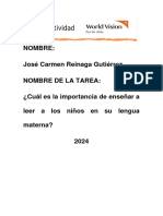 Cuál Es La Importancia de Enseñar A Leer A Los Niños en Su Lengua Materna