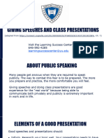 Giving Speeches and Class Presentations PPT - 0