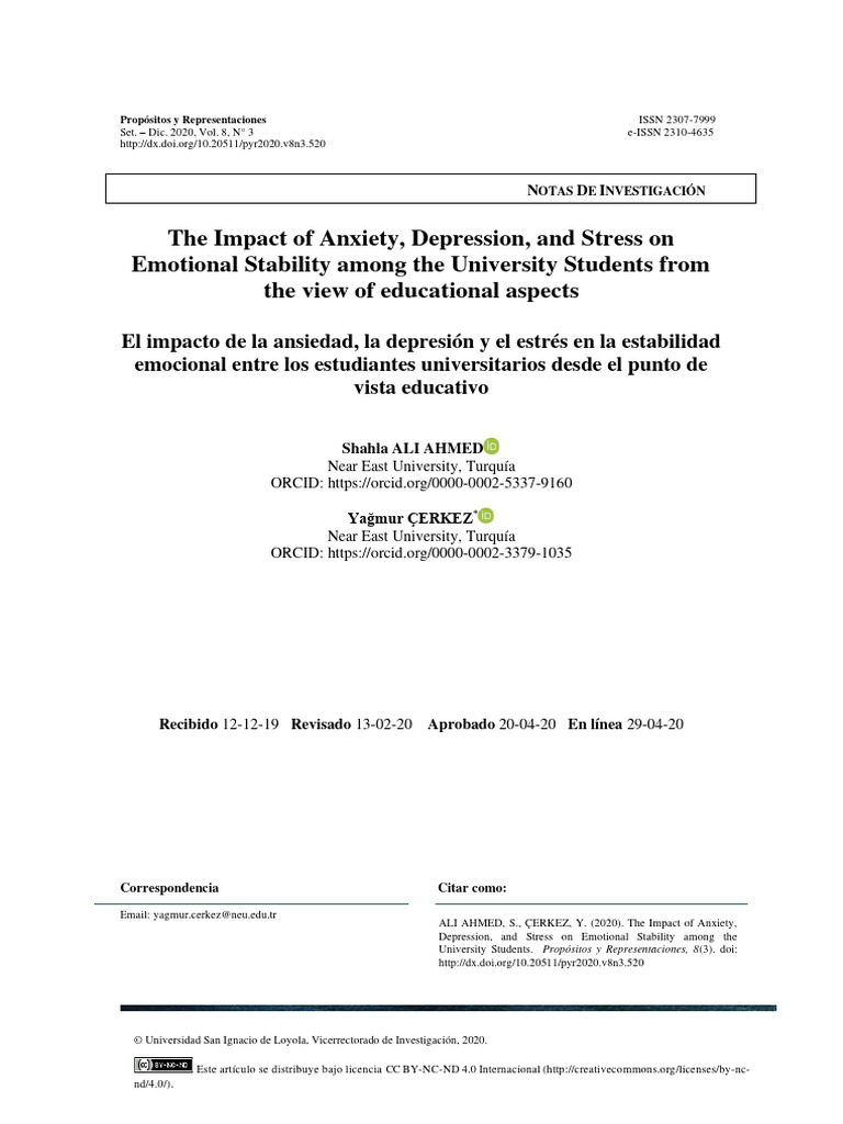 The Impact of Anxiety, Depression, and Stress On Emotional Stability ...