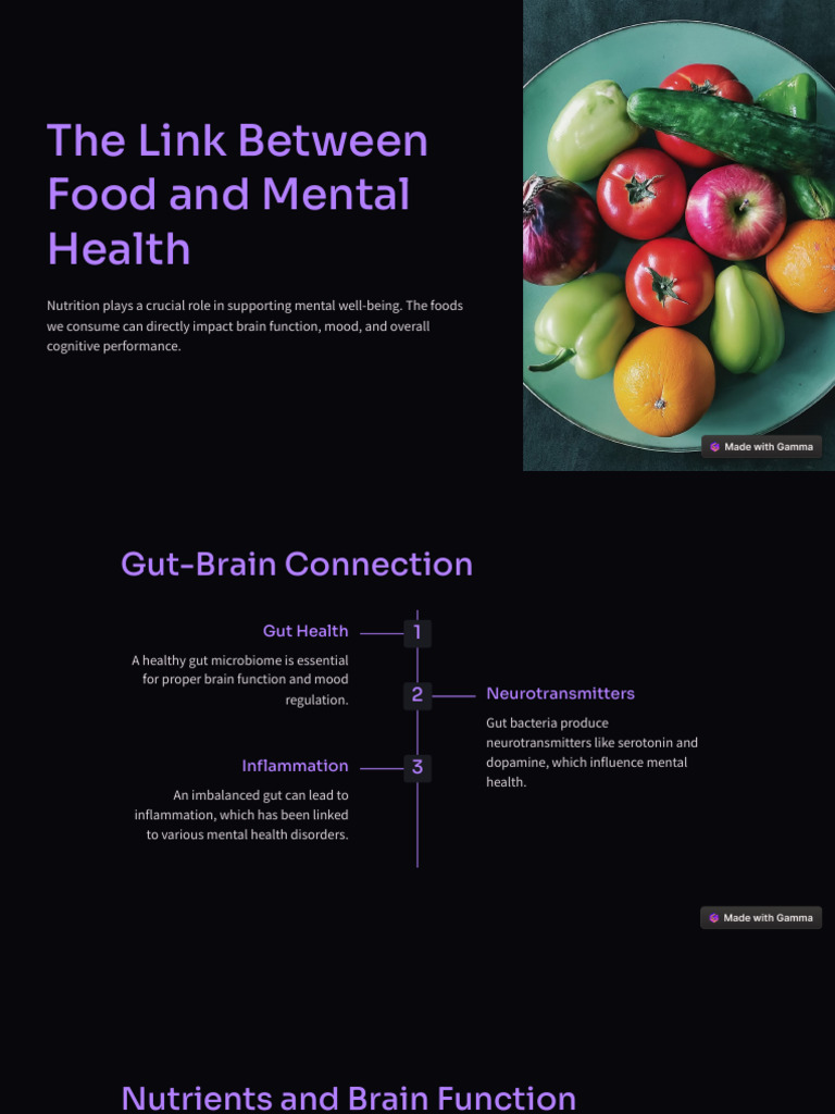 The Link Between Food and Mental Health | Download Free PDF | Foods ...