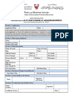 Immobiliastion of Ships Engine at Anchorages or Berth Application Form
