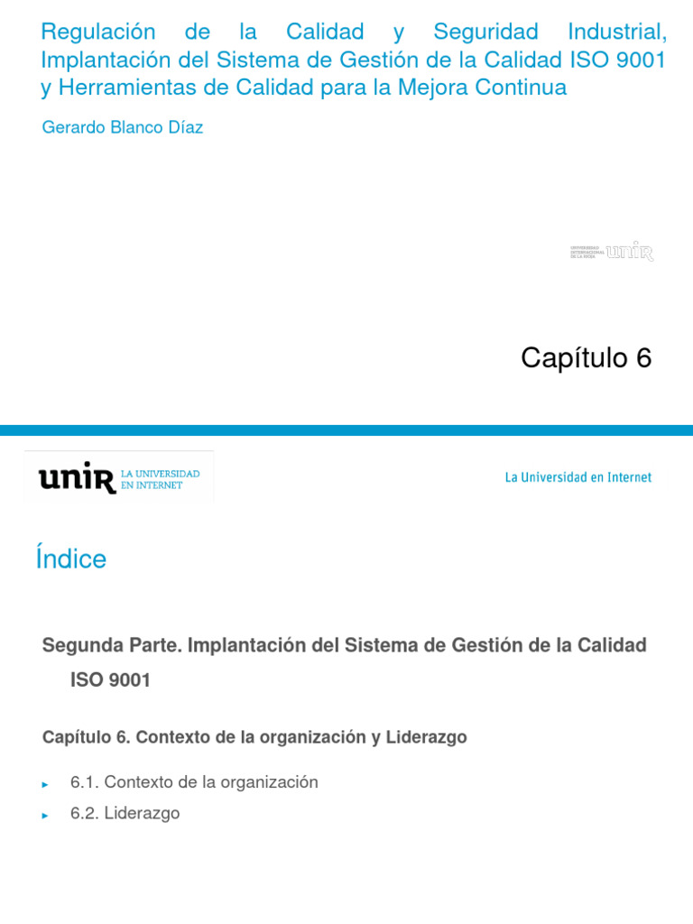 Contexto y Liderazgo en ISO 9001 | PDF | Calidad (comercial) | Sistema ...