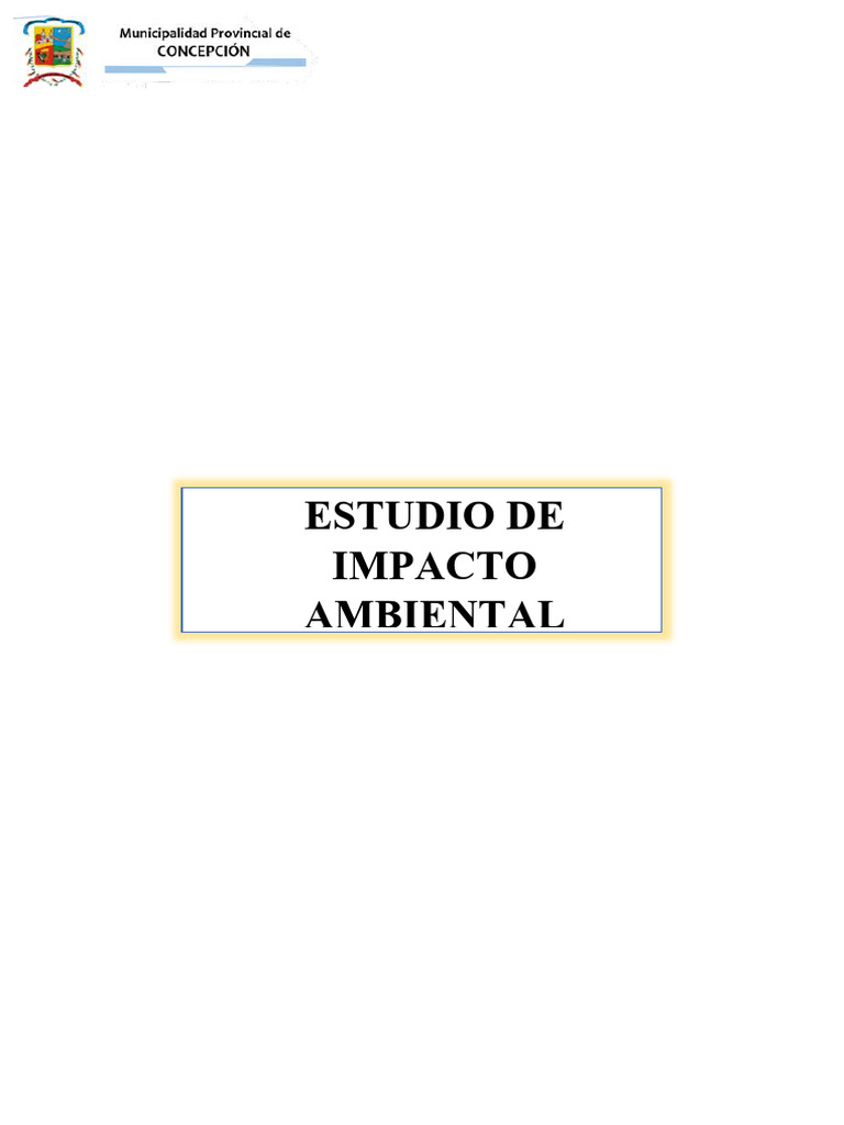 Estudio de Impacto Ambiental | PDF | Entorno natural | Evaluación de ...