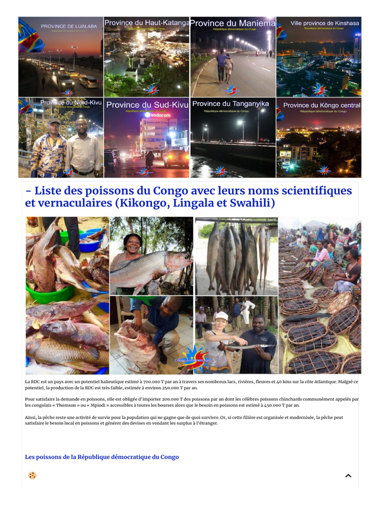 Poissons du Congo : espèces et enjeux | PDF | République démocratique ...