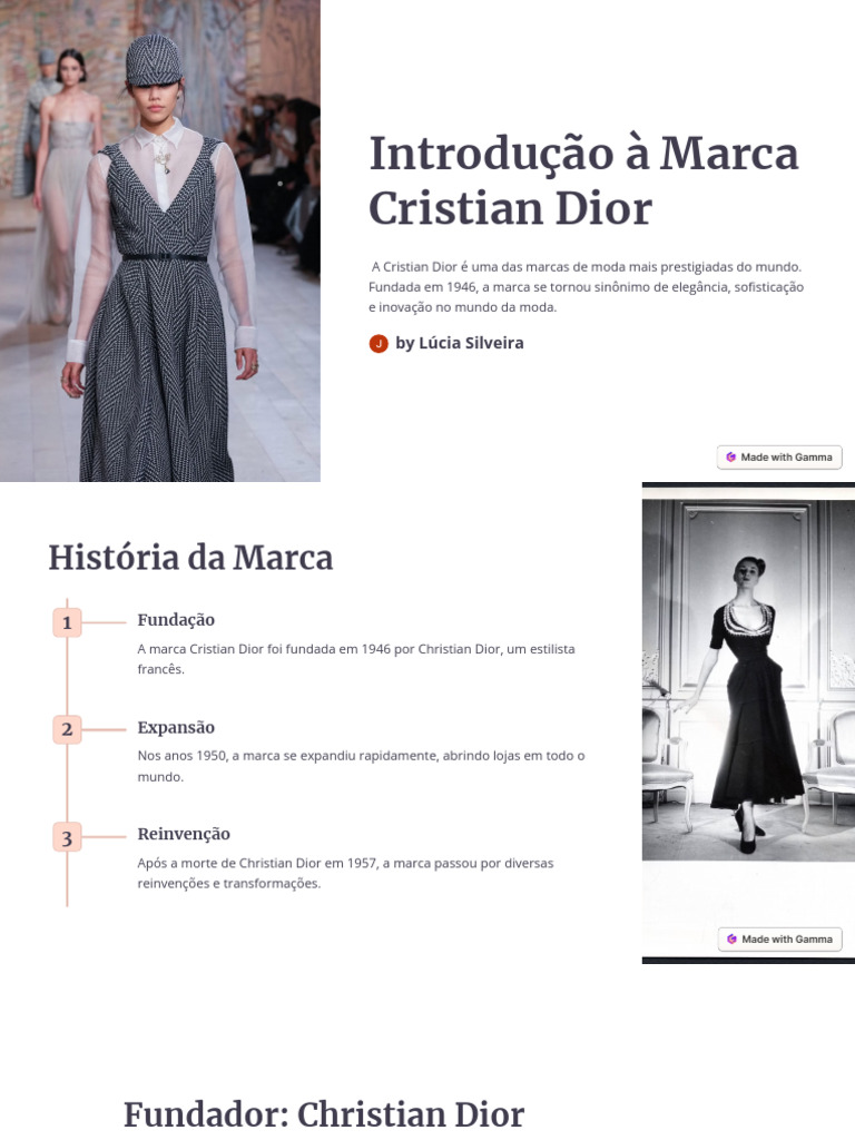 História da Marca Christian Dior | PDF | Moda