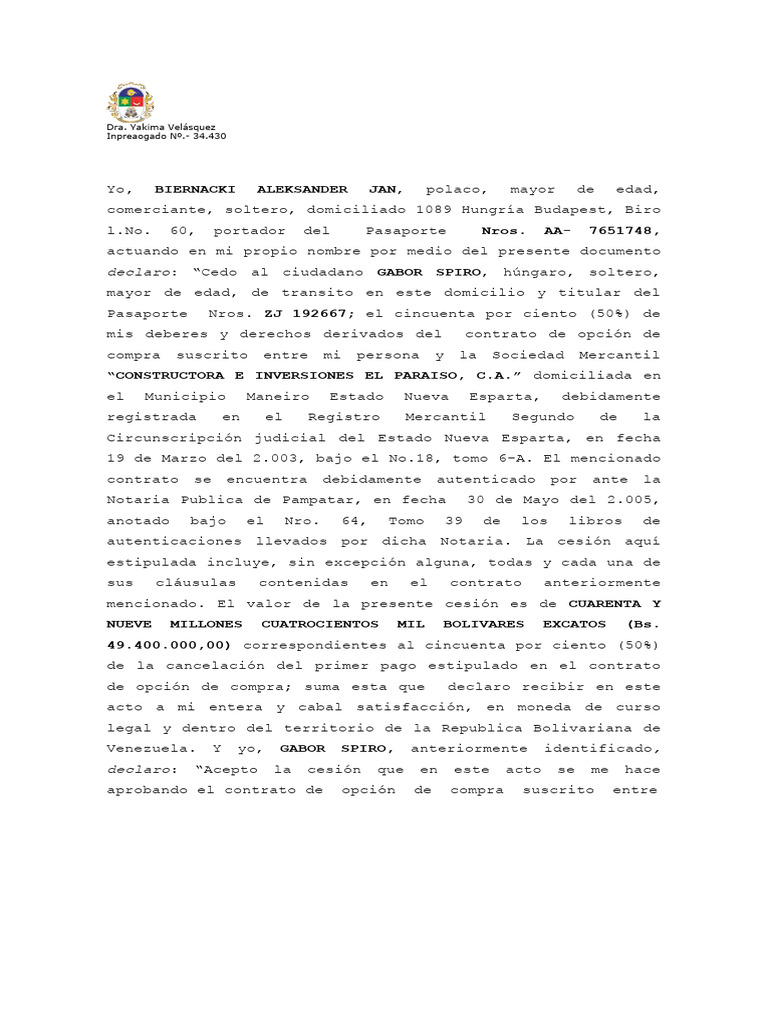 cesion-de-derechos-venezuela-pdf