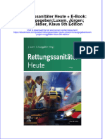 Rettungssanitater Heute E Book Herausgegebenluxem Jurgen Runggaldier Klaus 5Th Edition Download 2024 Full Chapter
